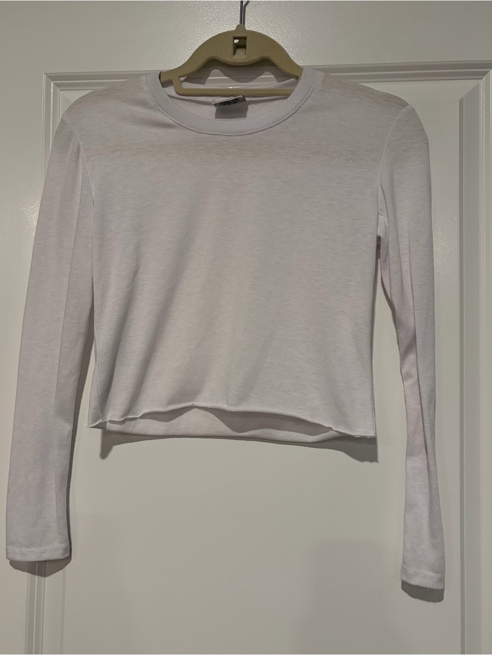 Firehouse Women's Long-Sleeve Crewneck Crop Top - White